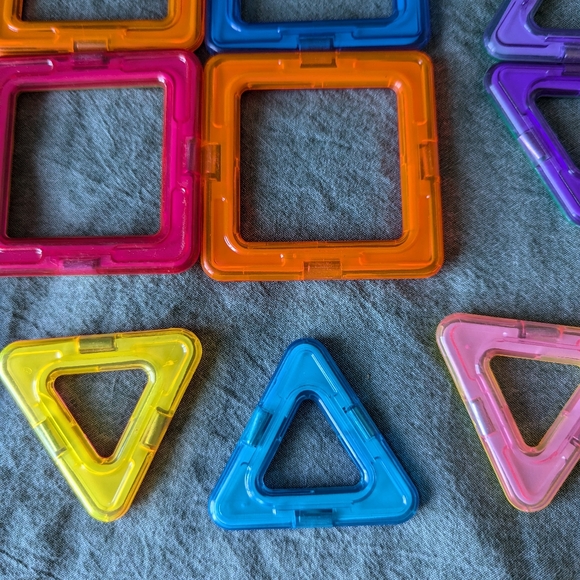 Magnet Blocks Magnaformers 20pc Set Squares Triangles Rainbow Toy Building Kids - Picture 7 of 8